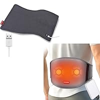 USB Heating Pad and Cordless Portable Back Heating Pad with Massager Pain Relief
