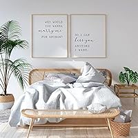 NATVVA Why Would You Wanna Marry Me for Anyhow? So I Can Kiss You Anytime I Want Wall Art Poster Canvas Prints Painting Picture Artwork Bedroom Decor No Frame