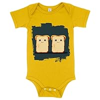 Toast Design Baby Jersey Bodysuit - Love Baby Bodysuit - Cool Graphic Baby One-Piece