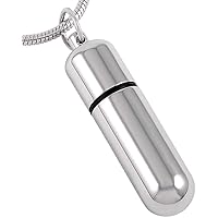 Cremation Jewelry Stainless Steel Cremation Urn Necklace Women Man Urn Necklace Pendant,for Ashes Keepsake
