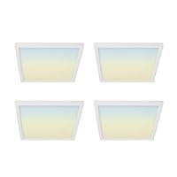 Feit Electric 5 Inch LED Square Ceiling Light, Dimmable Flat Panel Ceiling Light with Color Selection (6Way - 5CCT), Fits 4 Inch Recessed Cans, TP24 Adapter Included (5