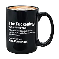 Sarcasm Saying Coffee Mug 15 oz Black, Inappropriate Funny Bad Rude Grammar Spelling Definition