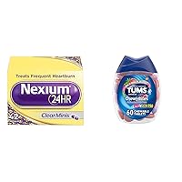Nexium 24HR ClearMinis Acid Reducer Heartburn Relief Delayed Release Capsules for All-Day and All-Night Protection & TUMS Chewy Bites Antacid Tablets for Chewable Heartburn Relief