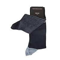 Tommy Hilfiger TH men's socks 2 pairs of assorted cotton low trunk socks article 701218577 SOCKS 2 PIECES, 004 Navy, 7