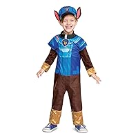 Chase Costume Hat and Jumpsuit for Boys, Paw Patrol Movie Character Outfit with Badge