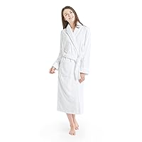 INK+IVY womens Terrycloth Bathrobe With Belt and Sherpa Collar and Cuff Trim