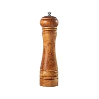 Salt and Pepper Grinders,Oak Wooden Salt and Pepper Mills Shakers with Cleaning Brush, Ceramic Rotor with Strong Adjustable Coarseness
