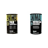Animal Pak Vitamin & Amino Acid Pack Bundle Nitro BCAA Muscle Recovery - 44 Count