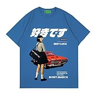 Japanese Streetwear Shirts Men Harajuku Shirt Casual Summer Tops Oversized Graphic Tees Unisex