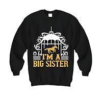 Horse Sweatshirt - Im a Big Sister - Black