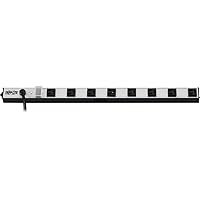 Tripp Lite 8 Outlet Bench & Cabinet Power Strip, 24 in. Length, 10ft Cord with 5-15P Plug (PS240810),Black/Silver
