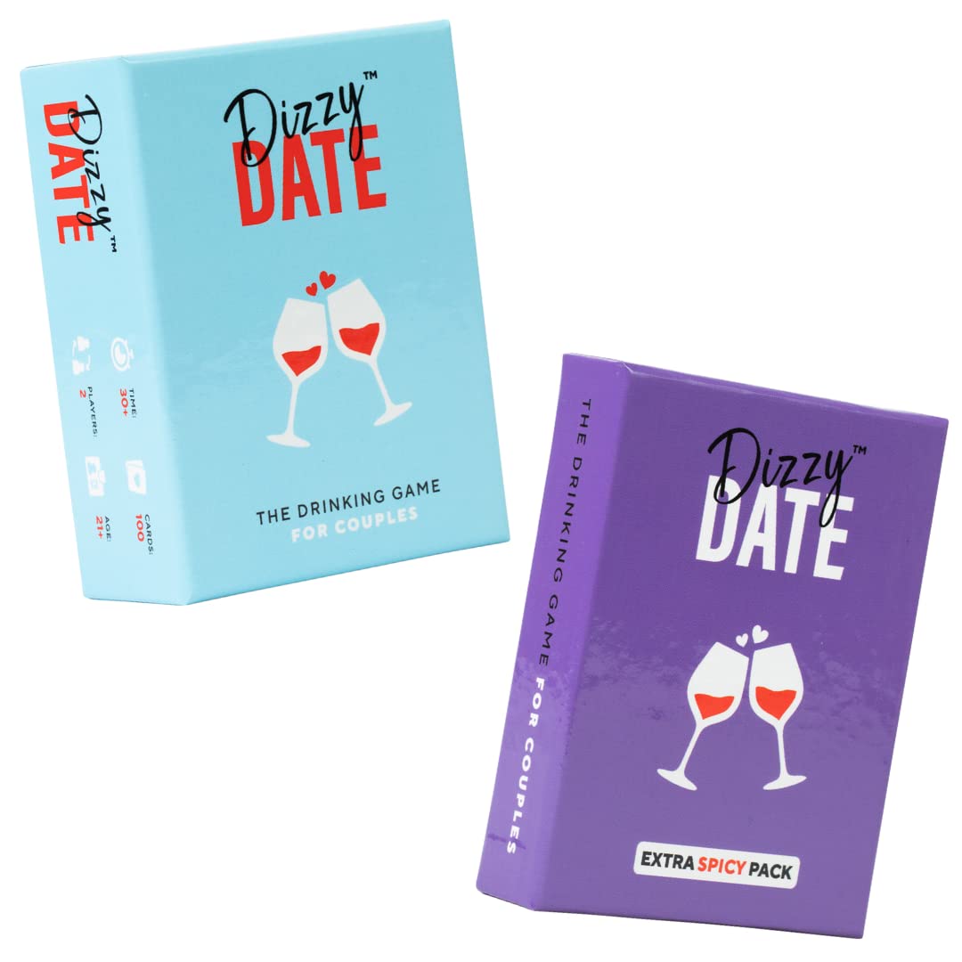 Beer Pressure Dizzy Date Couples Card Game + Extra Spicy Expansion Pack Bundle