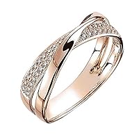 Rockyu Brand Women's Ring, Elegant, Silver, Zirconia X, Women's Jewelry, Fashion Accessory