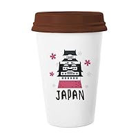 Local Japanese Travelling Culture Building Mug Coffee Drinking Glass Pottery Ceramic Cup Lid