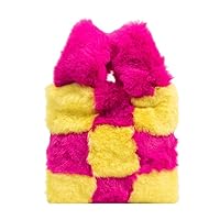 Women's Warm Small Autumn/Winter Checkerboard Plush Small Popular Fashion High end Handbag