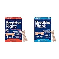 Breathe Right Nasal Strips, Extra Strength, Tan Nasal Strips, Help Stop Snoring & Original Nose Strips to Reduce Snoring and Relieve Nose Congestion, Tan, 30 Count