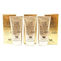 Bergamo BB Cream 3-Pack, 50ml, SPF 15, Lightweight Formula, Anti-Aging and Brightening Effects, Korean Skincare
