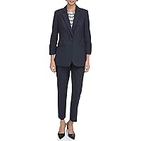 Calvin Klein Women's Ruched Sleeves Two Front Bottom Pockets Blazer, Navy
