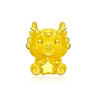 CHOW TAI FOOK 999 Pure 24K Gold Year of Dragon Thriving and Prosperous Dragon Charm