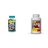 500 Count Ibuprofen 200 Mg Mini Softgels & GoodSense 500 Count Acetaminophen 500 mg Caplets Pain Relief Bundle