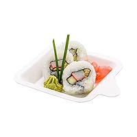 Restaurantware Small Bagasse Tasting Plate Mini Tasting Plate - Durable All Natural Premium Disposable Material - 4