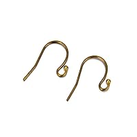 Adabele 100pcs Hypoallergenic Ball Dot French Earring Hooks 20mm Dangle Antique Bronze Plated Earwire Connector (Wire 0.9mm/0.035 inch/19 Gauge) CF238-4