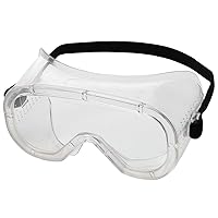 Safety Goggles Eye Protection, Flexible, Soft Protective Eye Shield for Men and Women with Clear Lens and Body, Direct Vent, Adjustable Strap, S81000
