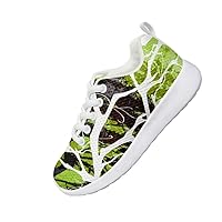 Children's Casual Shoes Cool Creative Tree Shadow Design Shoes Round Toe Flat Heel Loose Comfortable Casual Sports Shoes Indoor and Outdoor Sports