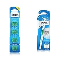Reach Listerine Ultraclean Access Flosser Refill Heads Mint Flavor & Listerine Ultraclean Access Flosser Starter Kit Bundle | Proper & Durable Oral Care & Hygiene | Effective Plaque Removal