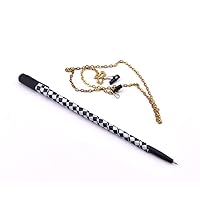 Enjoyer Pen to Necklace Chain Vanishing Pen Magic Tricks Close Up Magic Gimmick Stage Illusions Magician Props,2Pcs/Set