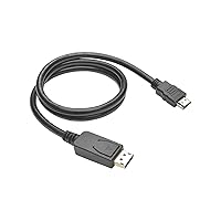 Tripp Lite DisplayPort to HDMI Adapter Cable, DP with Latches to HDMI (M/M), UHD 4K x 2K/1080p, 3 ft. (P582-003-V2)
