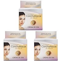 Concha Nacar Crema De Dia No.1, Day Cream 2 oz, White (Pack of 3)