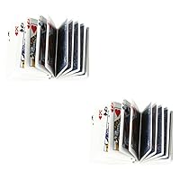 BESTOYARD 2pcs Trick Cards Poker Card Toy Tricks Tool Playing Poker Card Prank Poker Card Funny Poker Card Illusion Card Prop Waterfall Card Party Table Games Tricks Cards Prop Props