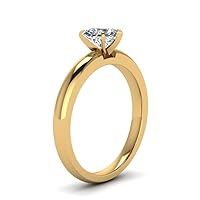 Choose Your Gemstone Classic Solitaire Ring Yellow Gold Plated Heart Shape Solitaire Engagement Rings Ornaments Surprise for Wife Symbol of Love Clarity Comfortable US Size 4 to 12