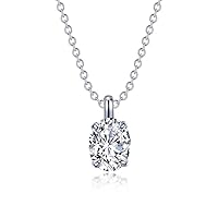 Oval Solitaire Necklace (2 CTTW)