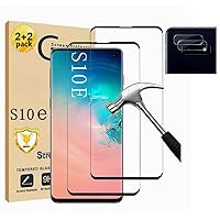 Galaxy S10e Screen Protector 【2+2 Pack】With Camera Lens Protector [ 3D Glass ] Compatible Fingerprint 9H Hardness Tempered Glass Screen Protector for Samsung Galaxy S10e