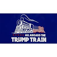 Wholesale Lot of 6 All Aboard The Trump Train 2020 Blue Decal Bumper Sticker