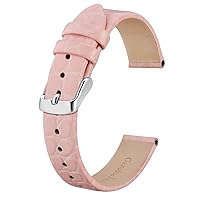 BISONSTRAP Leather Watch Straps, Soft Replacement Bands with Polished Buckle, 8mm 10mm 12mm 14mm 16mm 18mm 19mm 20mm