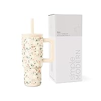 Simple Modern Kids 24 oz Tumbler with Handle and Silicone Straw Lid | Spill Proof and Leak Resistant | Reusable Stainless Steel Bottle | Gift for Kids Boys Girls | Trek Collection | Chloe Floral