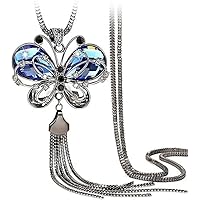 Fashion Jewellery Butterfly Pendent for Girls with Long Chain Pendant Party Stylish Necklace for Women & Girls
