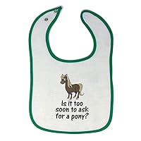Cute Rascals Toddler & Baby Bibs Burp Cloths Young Horse Too Soon Ask Pony Question Mark Sign