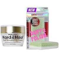 Hard As Hoof Nail Strengthening Cream with Coconut Scent, Nail Growth & Conditioning Cuticle Cream & 2 in 1 Pumice Stone, 100% Siliglass Callus Remover for Feet