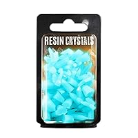 Green Stuff World GSWD-10393 Luminous Resin Crystals, Aqua Turquoise Blue, Medium Size, 50 Pieces, Diorama Material