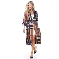 Women PU Leather Fashion Classic Check Plaid Slim Fit Long Trench Coat