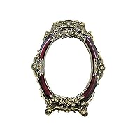 Mirrors Wedding Red European Style Mirrors Wedding Bridal Desktop Makeup Mirrors Wedding Use (Color : D, Size : 7in)