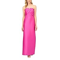 Women's Strapless Stretch Mikado Gown