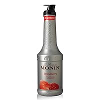 Monin - Strawberry Purée, Juicy and Sweet, Great for Sodas and Teas, Gluten-Free, Vegan, Non-GMO (1 Liter)