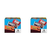 HERSHEY'S, KIT KAT and REESE'S Assorted Milk Chocolate, Full Size Easter Candy Bar Variety Box, 27.3 oz (18 Count) (Pack of 2)