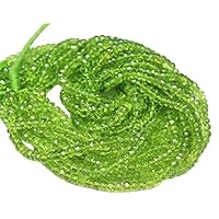 1 Strand Peridot rondelle Faceted 7'' Long Strand Gemstone Beads, Jewelry Supplies for Jewelry Making, Bulk Beads, for Meditation Jewellery for Reiki Healing Mystic Gemstone 5mm CHIK-STRD-64269