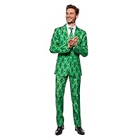 Morris Costumes OSMS1007LG St. Patrick Green on Green Adult Costume44; Large